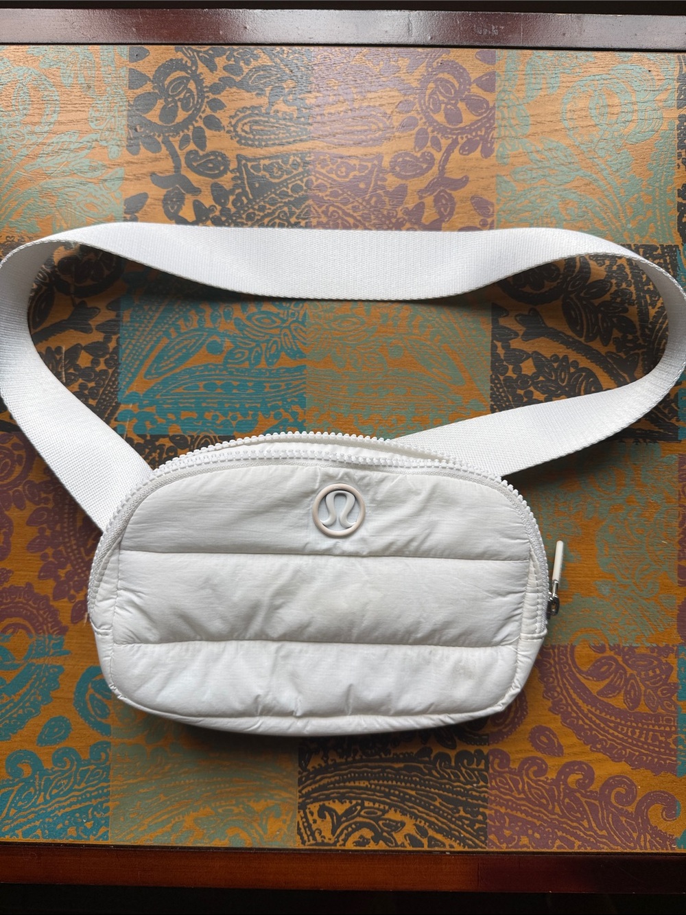 lululemon athletica White Quilted Crossbody Belt Bag
